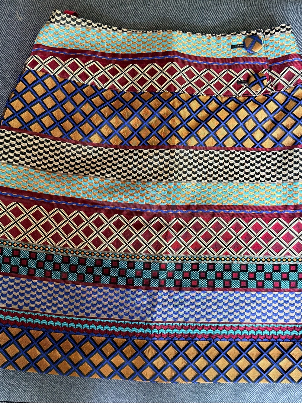 Anthropologie Maeve Multicolor Geometric Mini Skirt